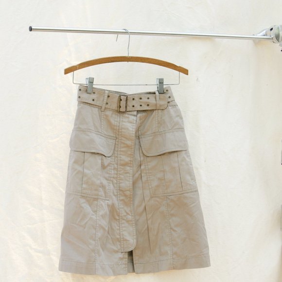 Anthropologie Belted Military Mini Skirt - Picture 3 of 8